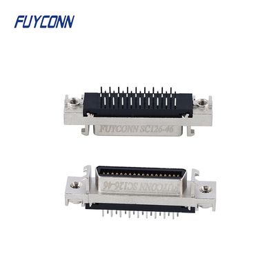 Mini bande D MDR PCB connecteur SCSI féminin droit 36 broches avec coque en alliage de zinc