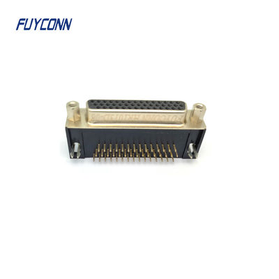 Connecteur D-SUB de PCB à haute densité à angle droit 15 / 26 / 44 / 62 Pin Connecteur DB féminin