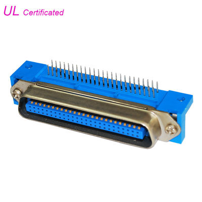 Connecteur masculin de bâti de carte PCB de Centronics de Pin du bleu 50 25 paires à angle droit