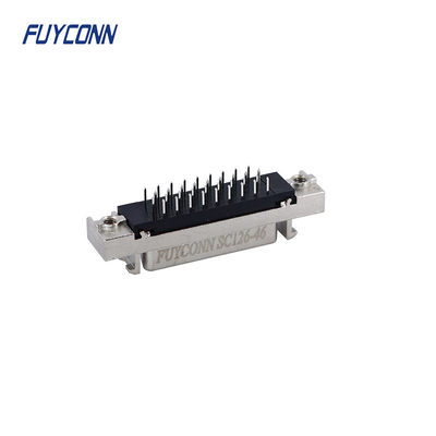 Mini bande D MDR PCB connecteur SCSI féminin droit 36 broches avec coque en alliage de zinc