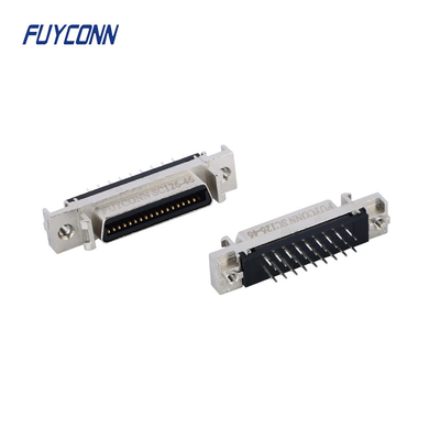 Mini bande D MDR PCB connecteur SCSI féminin droit 36 broches avec coque en alliage de zinc