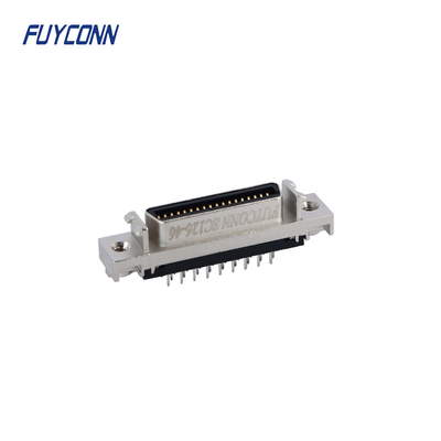 Mini bande D MDR PCB connecteur SCSI féminin droit 36 broches avec coque en alliage de zinc
