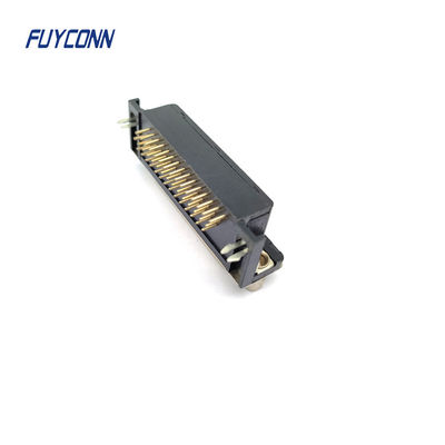 Connecteur D-SUB de PCB à haute densité à angle droit 15 / 26 / 44 / 62 Pin Connecteur DB féminin