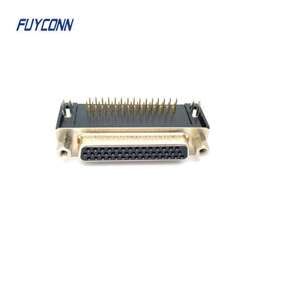 Connecteur D-SUB de PCB à haute densité à angle droit 15 / 26 / 44 / 62 Pin Connecteur DB féminin