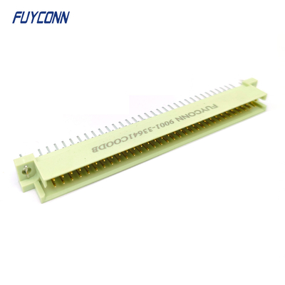DIN41612 Connecteur mâle 64 broches PCB droit 2 rangées 2*32 broches Eurocard Connecteur W/ Harpon