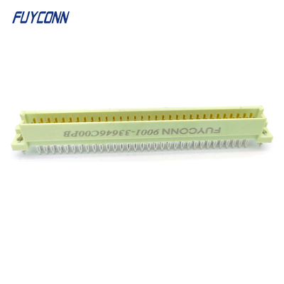 DIN41612 2 rangées connecteur 64pin 2 * 32P connecteur de broche de presse mâle W / harpon