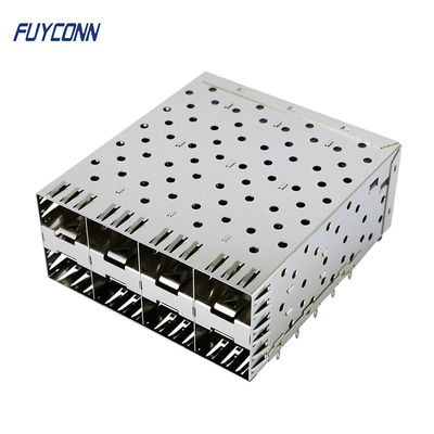 160P SFP Connector 2x4 Ports Female Press-Fit Stackable for Data Center