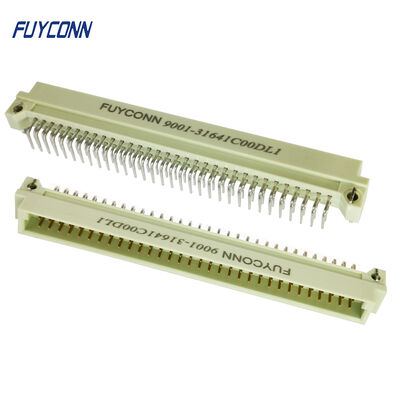 DIN 41612 Type B mâle à souder coudé avec. Clip 64 pôles, remplace Harting P/N 09 02 364 6921