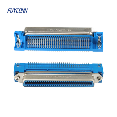 Carte PCB Centronics de connecteur femelle d'IMMERSION de 64 bornes à angle droit avec la serrure de conseil