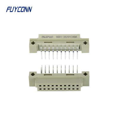 carte PCB à angle droit femelle du connecteur 2x10P 20pin de 220S DIN41612