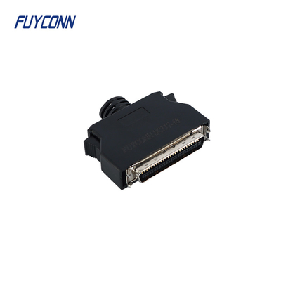 50pin couverture en plastique droite de cable connecteur de SCSI de mâle de la soudure MDR