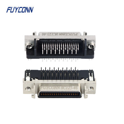Connecteur femelle à angle droit de Pin SCSI de la carte PCB 36 avec Shell en alliage de zinc