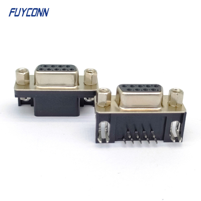 connecteur femelle à angle droit de la carte PCB D-SUB de connecteur de 9pin DSUB (8.08mm)