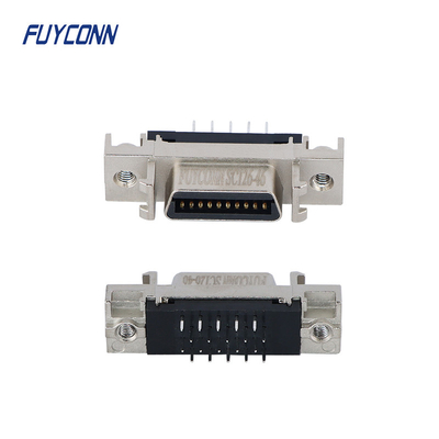 connecteur femelle de 20pin SCSI, connecteur droit de carte PCB SCSI de lancement de 1.27mm
