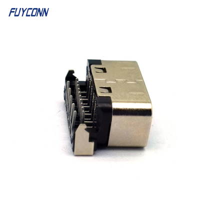 0.4mm connecteurs D-SUB à profil inférieur PCB à angle droit 15 broches VGA féminin