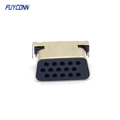 Carte PCB à angle droit 15 Pin Female VGA de connecteurs du profil bas D-SUB