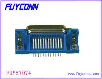 Le connecteur R/A de carte PCB de 50 Pin Centronic Female avec L parenthèse a certifié l'UL