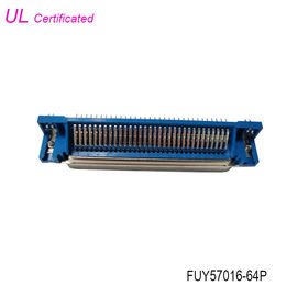 64 le connecteur R/A masculin de carte PCB de Pin DDK Centronic avec Boardlock a certifié l'UL