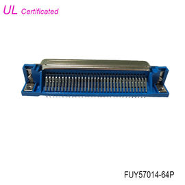 Connecteur à angle droit de panneau de carte PCB de Pin Centronics Connector 32paris du mâle 64