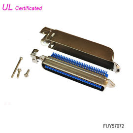 70640 type du champion RJ21 64 Pin Male Centronic Connector 32pairs IDC de connecteur d'Amphenol avec la couverture latérale de Matel d'entrée