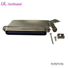 Mâle 64 Pin Centronics Connector d'Amphenol 32 paires de connecteur de rabattement d'IDC avec le capot en métal