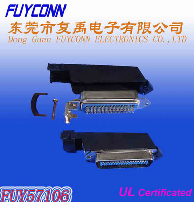 Le mâle Centronic soudent le type connecteur de 36pin avec le capot en plastique de 90 degrés