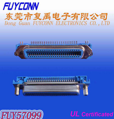 types d'IMMERSION de carte PCB de 14 24 36 50 Pin Centronic Champ connecteur reversered femelle à angle droit avec la serrure de conseil