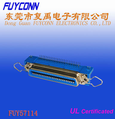 Connecteur d'Angel Female de droite de carte PCB de 50 Pin Centronic avec l'agrafe de caution et la serrure de conseil