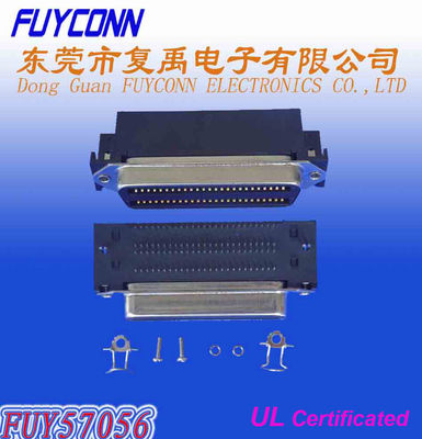 Amphonel 957 type femelle lancement de connecteur Centronics à angle droit de carte PCB de 100 manières de 2.16mm