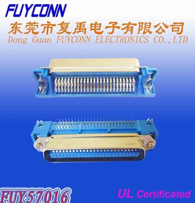Mâle 14 24 36 50 ULs certifiées par connecteur à angle droit de carte PCB de Pin DDK Centronic