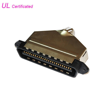 Prise masculine de 50 bornes TYCO ampère IDC 25 paires de connecteur avec l'isolateur de noir de couverture en métal