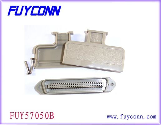 Connecteur d'en-tête de 50 Pin Centronics Connector Male Plug avec la couverture en plastique de forme de T