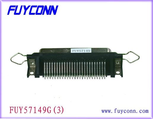 24 types à angle droit femelle de la carte PCB DDK 40 de Pin Centronic avec le ressort verrouillent l'UL certifiée par connecteur