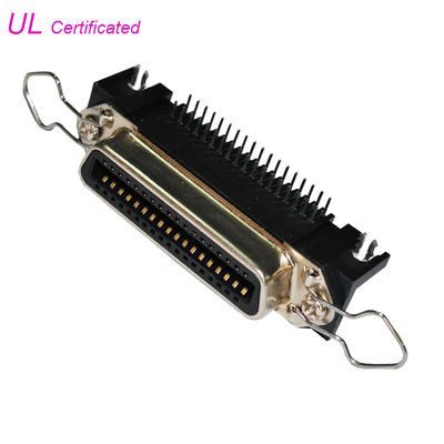 Connecteur femelle à angle droit de carte PCB de 36 Pin Centronic avec le verrou de ressort