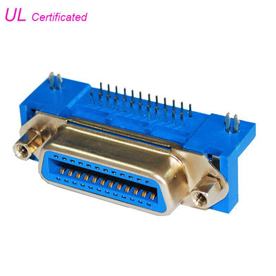 Connecteur Centronics de Pin de PBT 36 avec le connecteur femelle d'ange de droite de carte PCB