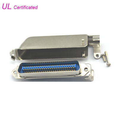 90 degrés 25 paires de prise de Centronic de soudure de connecteur mâle Avec l'UL certifiée par couverture en métal