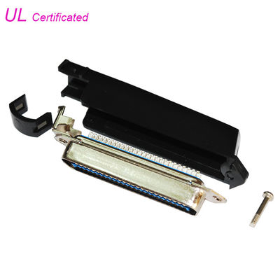 Connecteur mâle De soudure de champion de Pin Centronic de la prise 50 avec la couverture en plastique renversée 90 par degrés