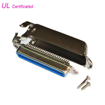 Femelle de 57 séries de NC 50 Pin Centronics Connector Solder Type avec la sortie de câble de 90 degrés