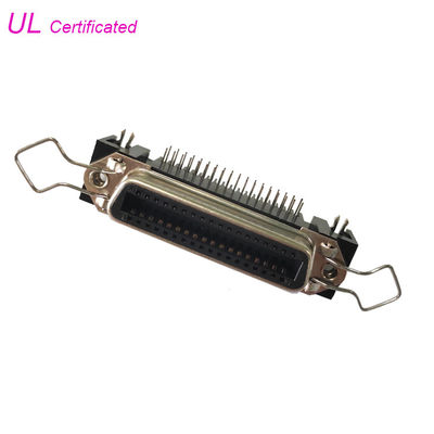 connecteurs femelles à angle droit de récipient de carte PCB de 14 24 36 50 Pin Centronic avec l'agrafe de caution et la serrure de conseil