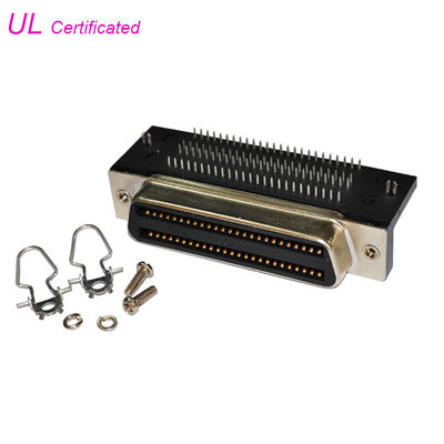 Amphonel 957 femelles carte PCB de 100 bornes montant le lancement Centronics à angle droit du connecteur 2.16mm