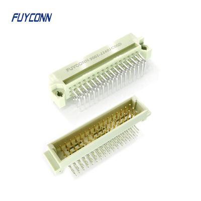 3 type masculin connecteur à angle droit du connecteur 16P 32P 48P d'Eurocard de rangées de la carte PCB DIN41612