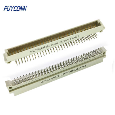 2.54mm 2 connecteur à angle droit d'euro de la carte PCB 2*32P 64 Pin Male 41612 de rangées