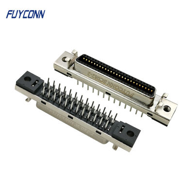 180 connecteur servo femelle du connecteur 50P MDR de carte PCB SCSI de degré
