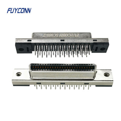 Connecteur vertical femelle de carte PCB de SCSI, connecteur de 14P 26P 50P SCSI