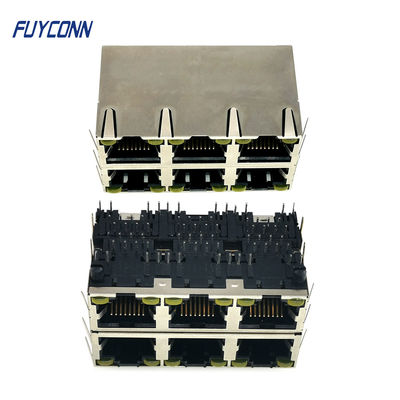 2x3 6 met en communication la carte PCB femelle 48 Pin Modular Jack Connector du connecteur RJ45