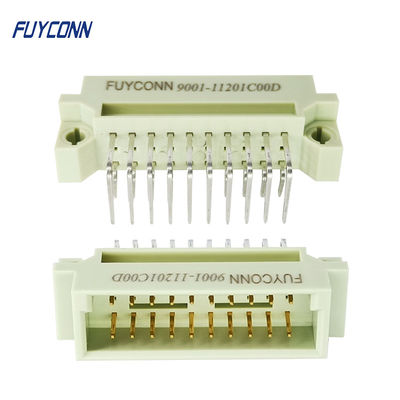 20 connecteur à angle droit du mâle DIN41612 de carte PCB des rangées 2*10P de Pin Eurocard Connector 3