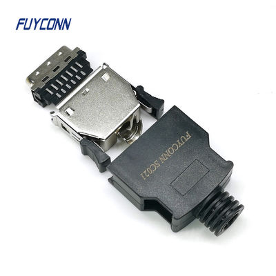 Connecteur du connecteur 2.17mm 20pin 26Pin MDR de SCSI de mâle de soudure avec la couverture en plastique