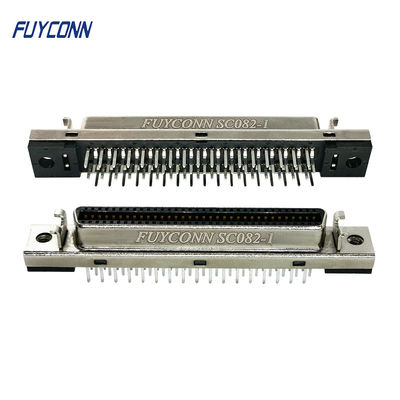 68 connecteur femelle droit du lancement MDR de la carte PCB 1.27mm de connecteur de Pin SCSI