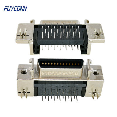 Type de carte PCB de SCSI 26 Pin Connector Female Right Angle avec le zinc Shell de serrure de conseil