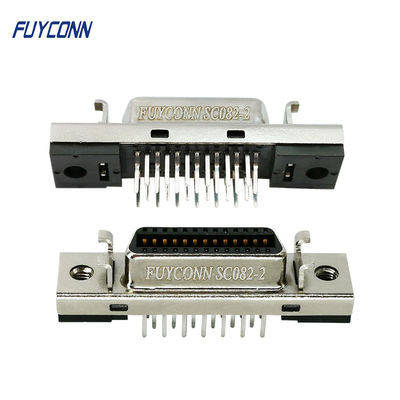Type à angle droit de connecteur de 26 bornes SCSI connecteur femelle de carte PCB de SCSI avec le cintre de Fixness